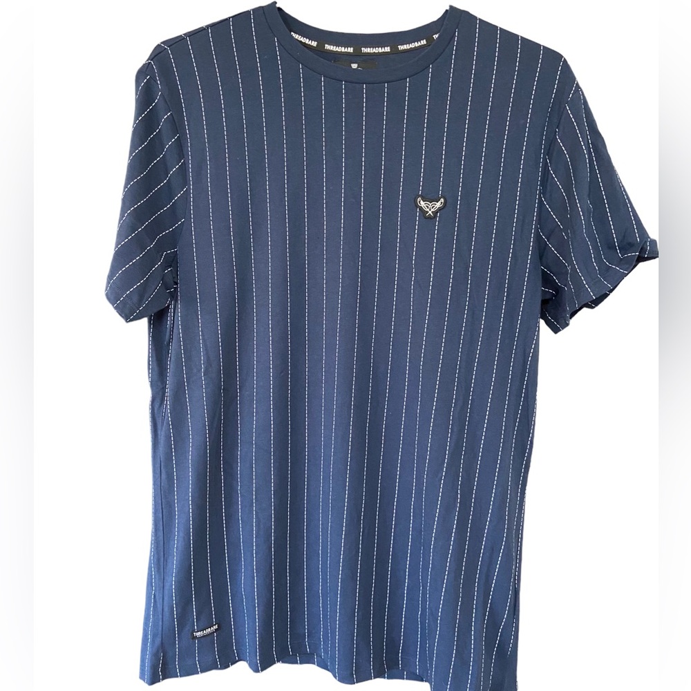 Nice Threadbare Pin Stripe Cross Swords High End Men’s M T-Shirt NWT MINT